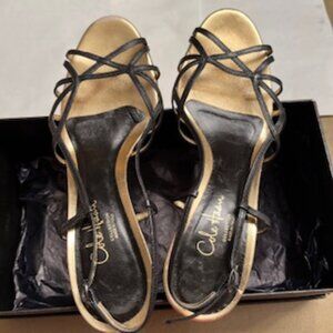 COLE HAAN  COLLECTION Strap Sandals Heel 6 , Made in Italy.